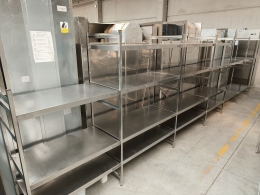 Stainless steel rack - 668x60x182 cm